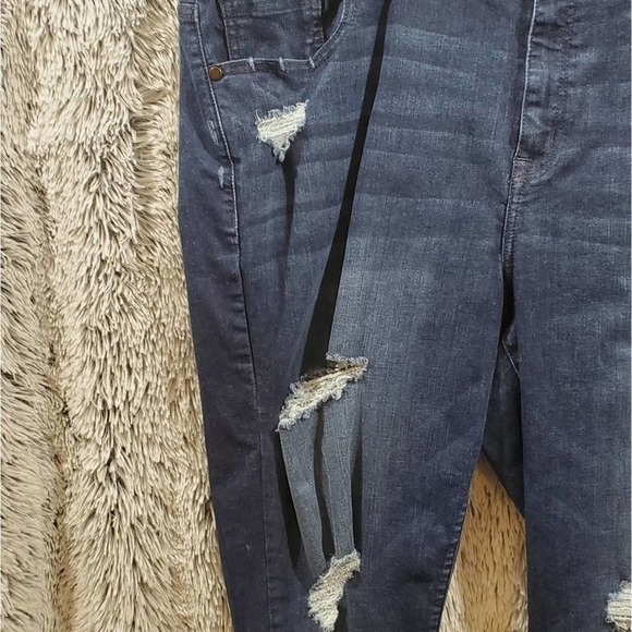 LANE Bryant skinny distressed raw hem jeans plus - Picture 5 of 12